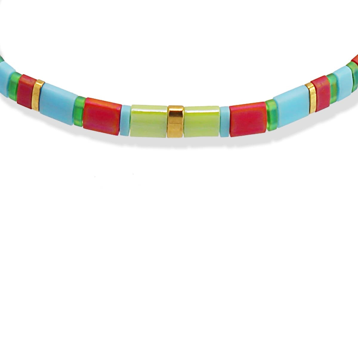 pulsera Tila elástica cristal japones color multicolor