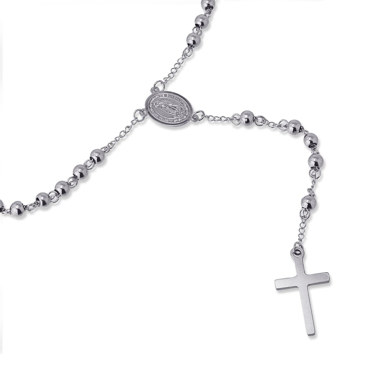 collar acero quirúrgico rosario cruz virgen 6mm  anartxy 2