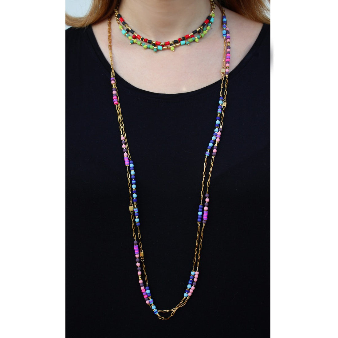 Collar largo Iriri Azul Anartxy