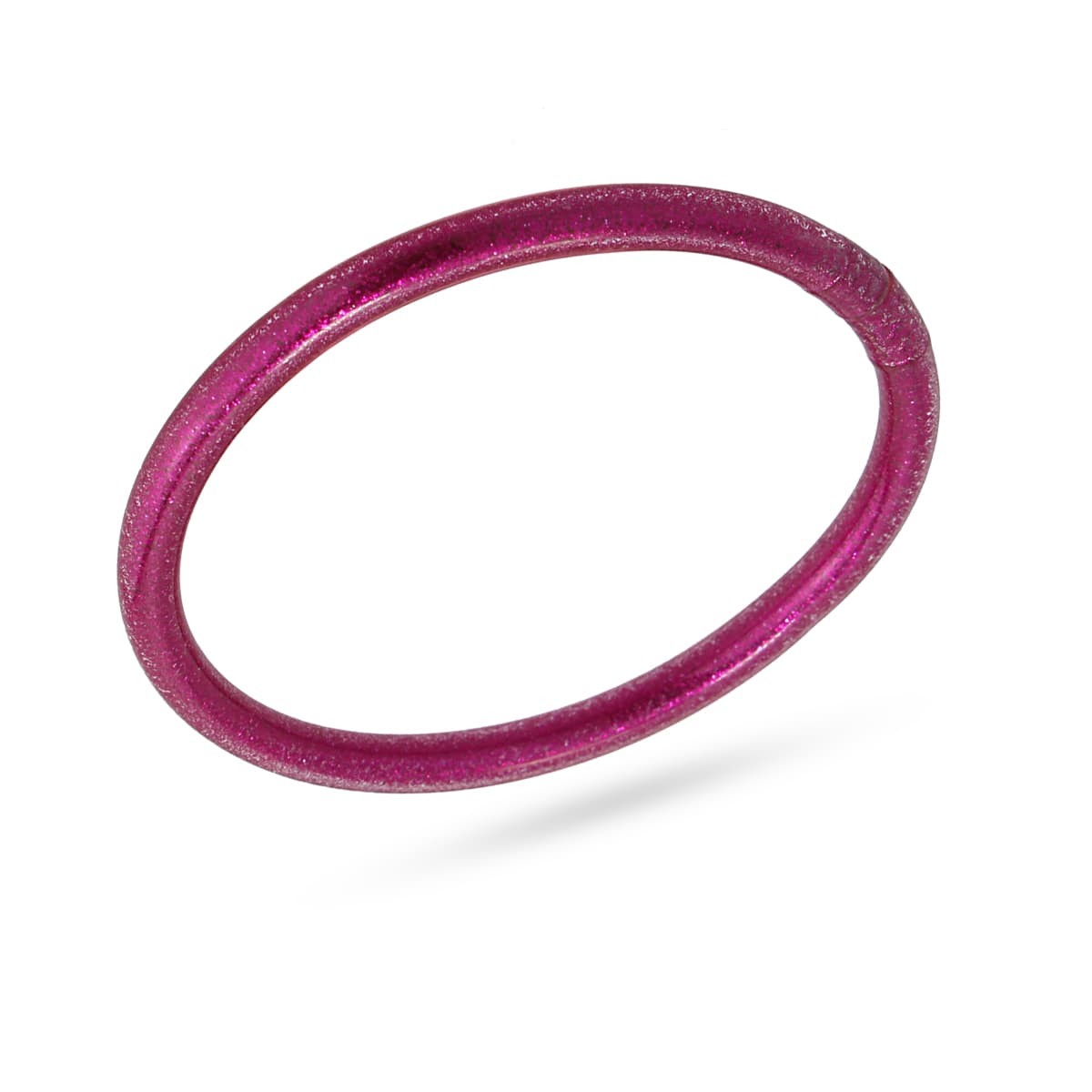 Pulsera circular vinilo purpurina color anartxy fucsia 2