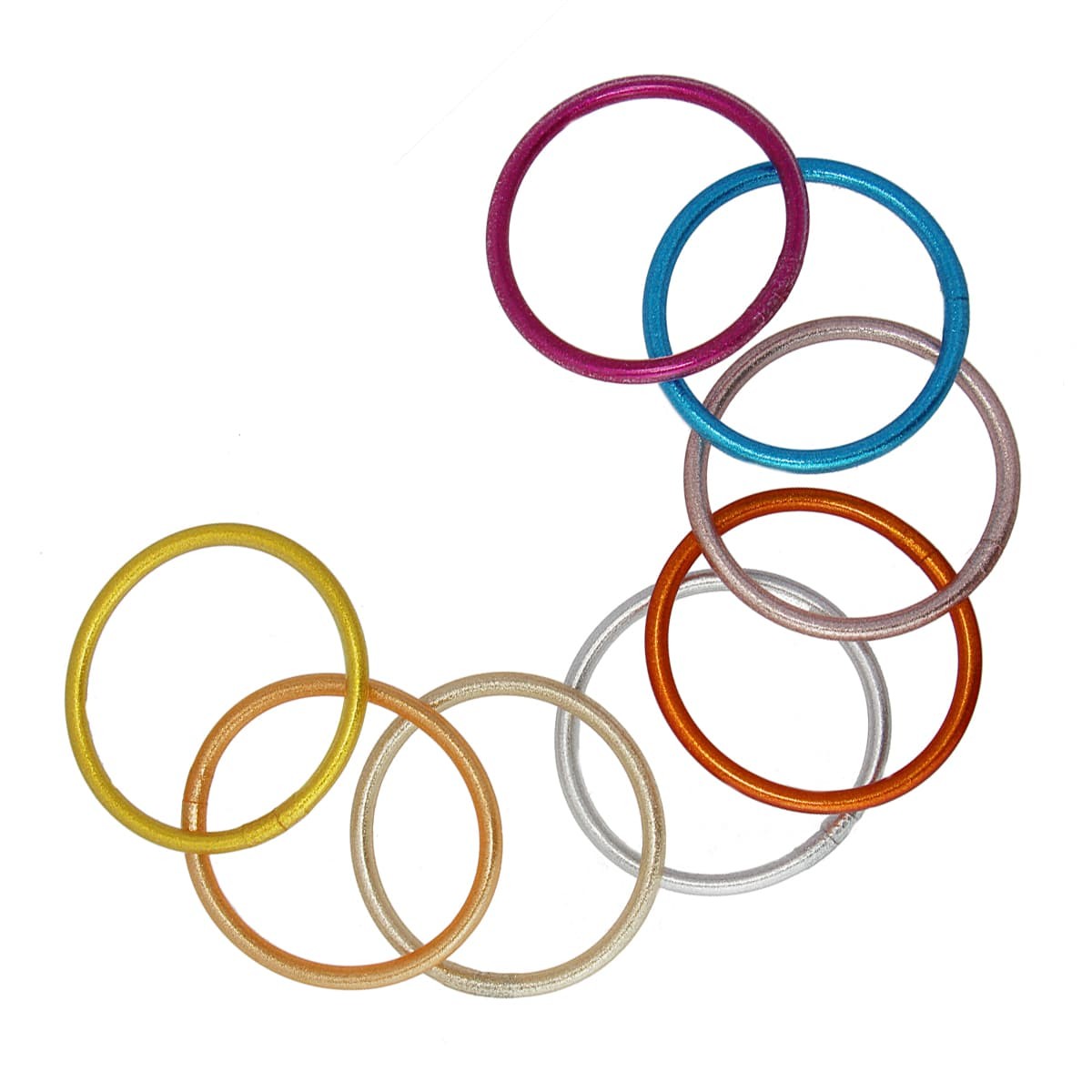 Pulsera circular vinilo purpurina color anartxy 2