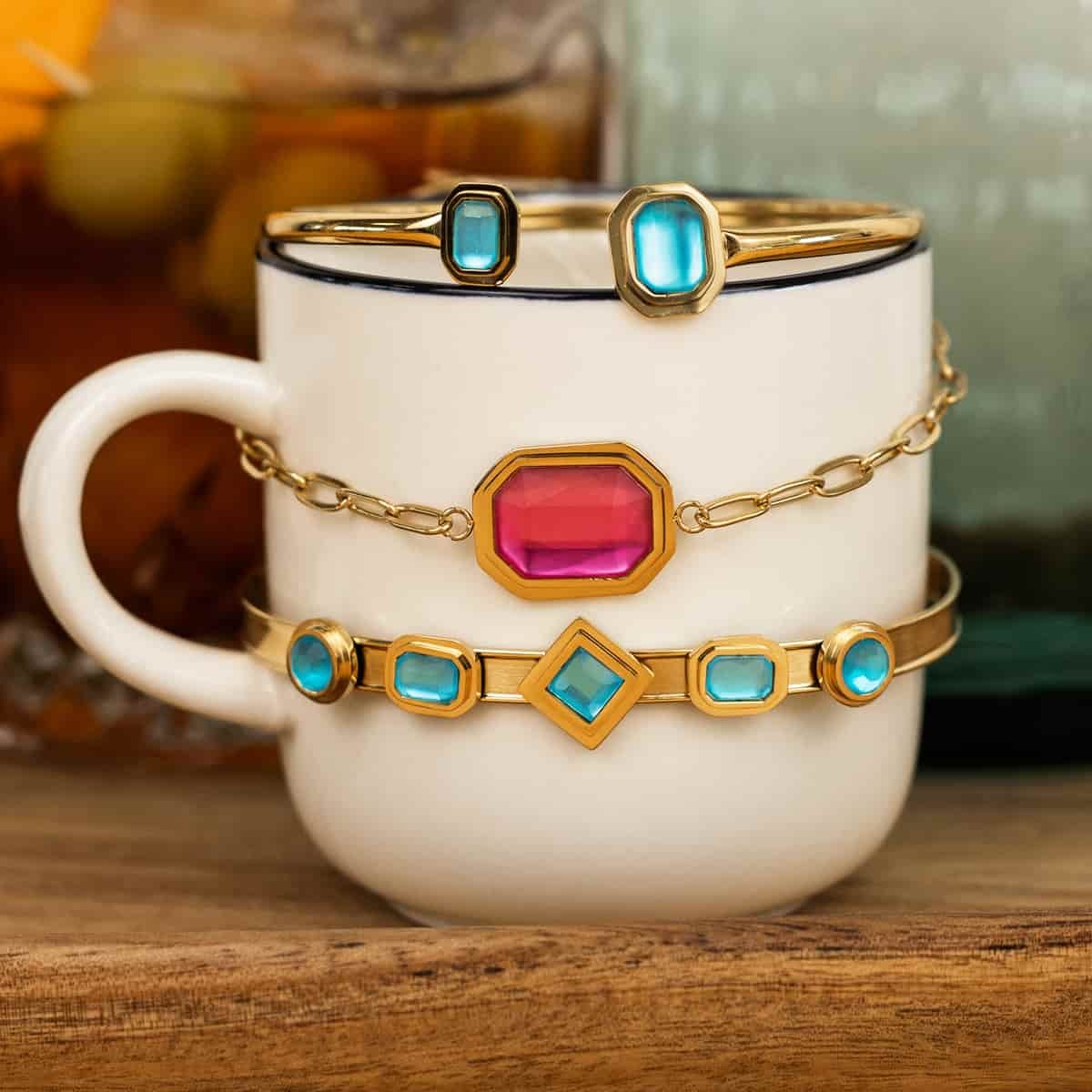 Pulsera piedras color BPU596