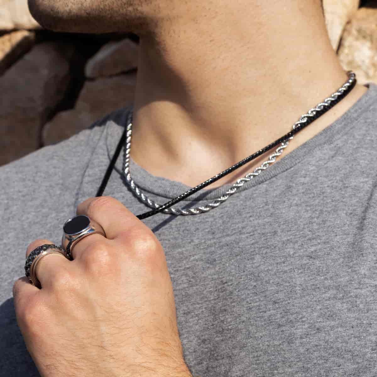 Collar Mario Plateado Anartxy