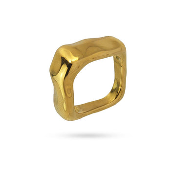 Anillo Cuadrado Dorado Anartxy