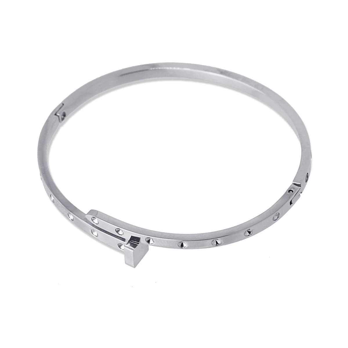 Pulsera clavo anartxy plateado acero