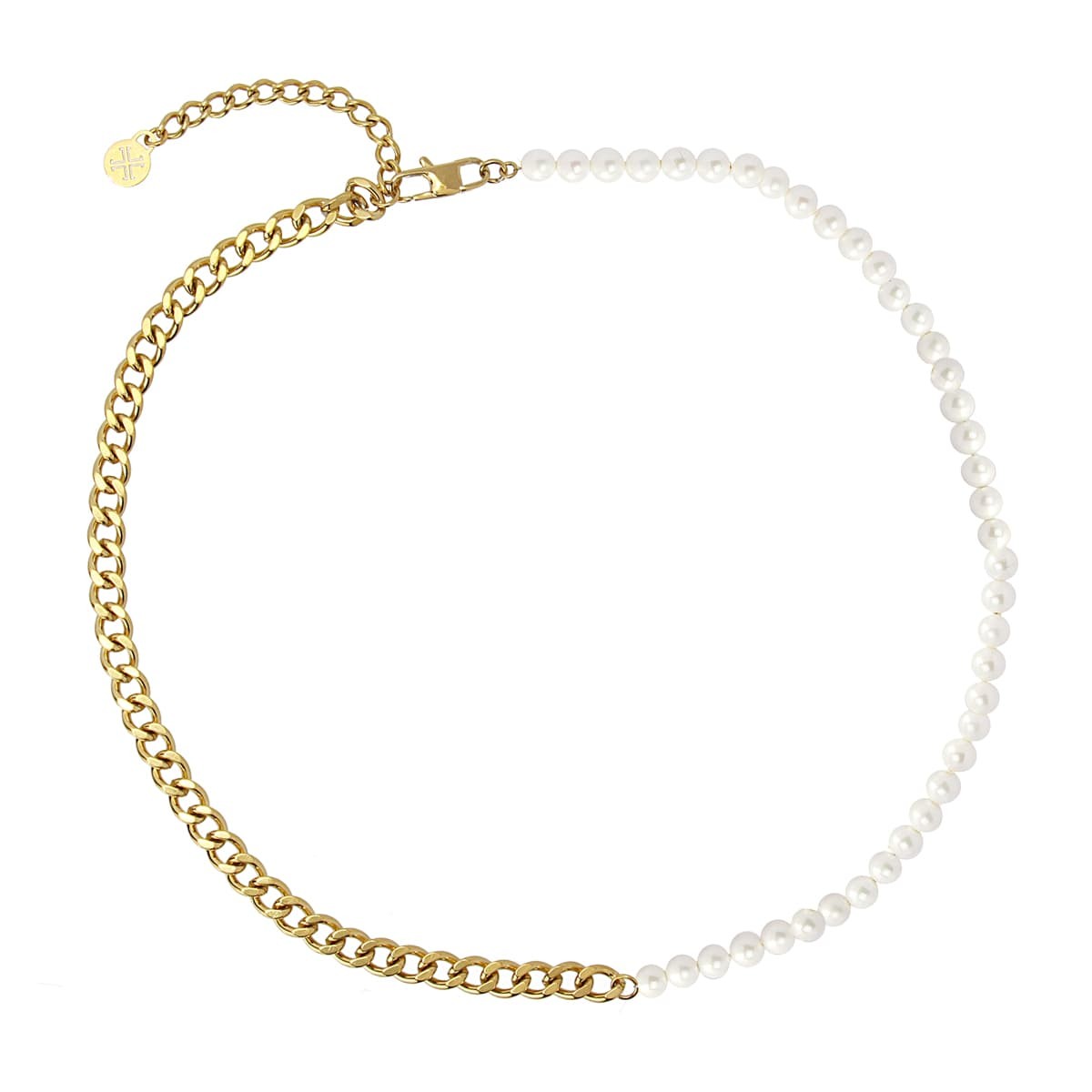 Collar perlas  dorado anartxy