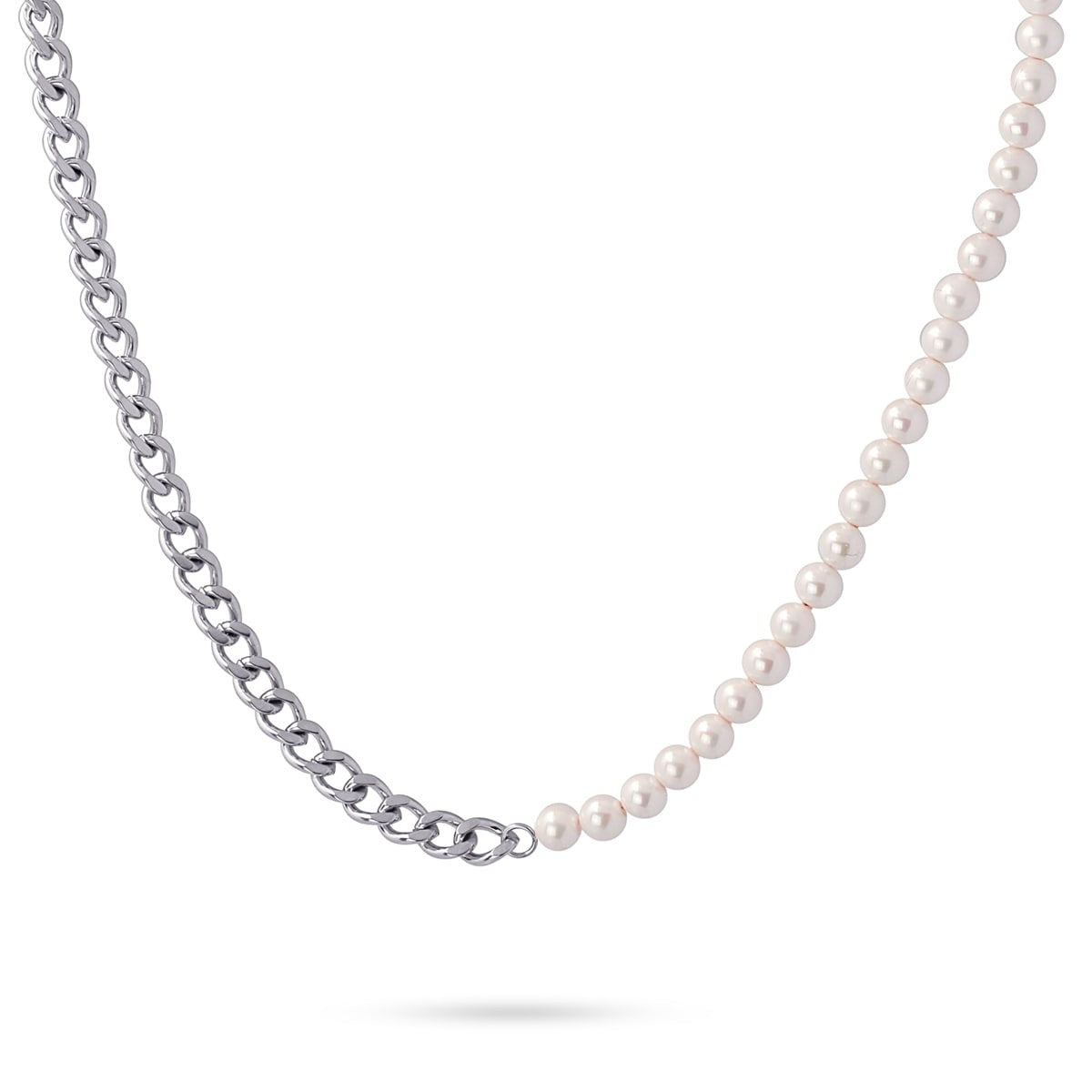 Collar perlas BCO481 anartxy plateado