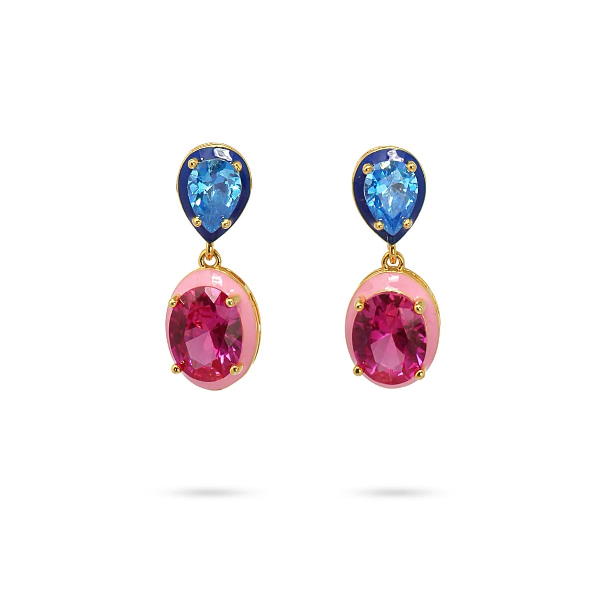 Pendientes esmalte y circonita CPE192 Anartxy