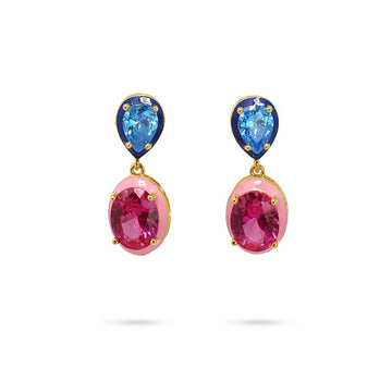 Pendientes esmalte y circonita CPE192 Anartxy