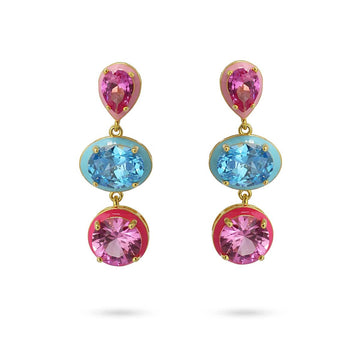 Pendientes esmalte y circonita CPE193 Anartxy