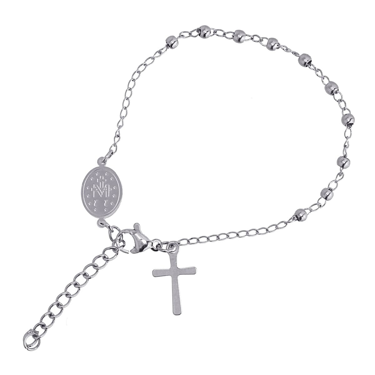 Pulsera Rosario Plateado Anartxy