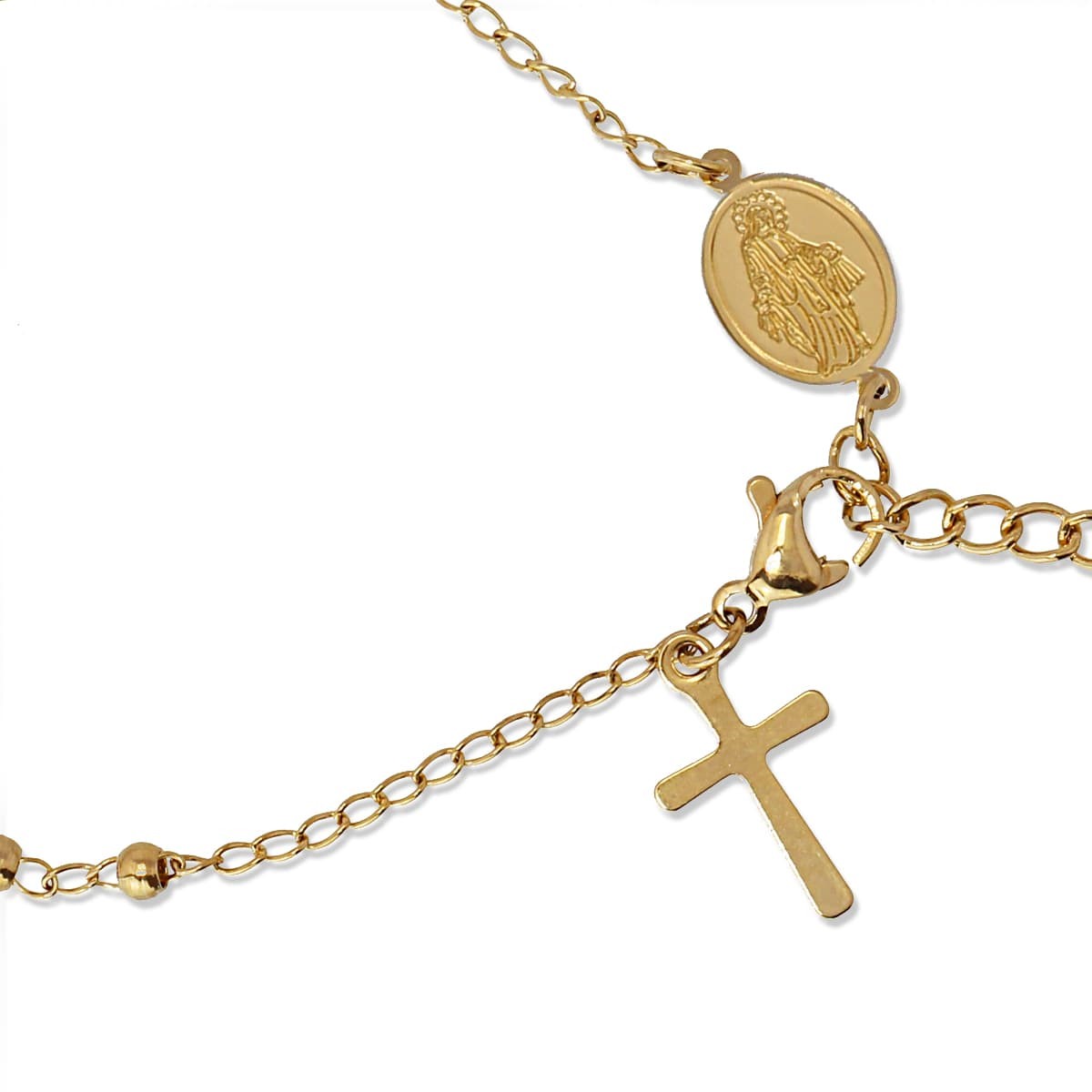 Pulsera Rosario Dorado Anartxy