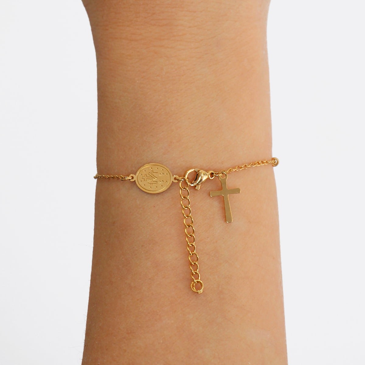 Pulsera Rosario Dorado Anartxy