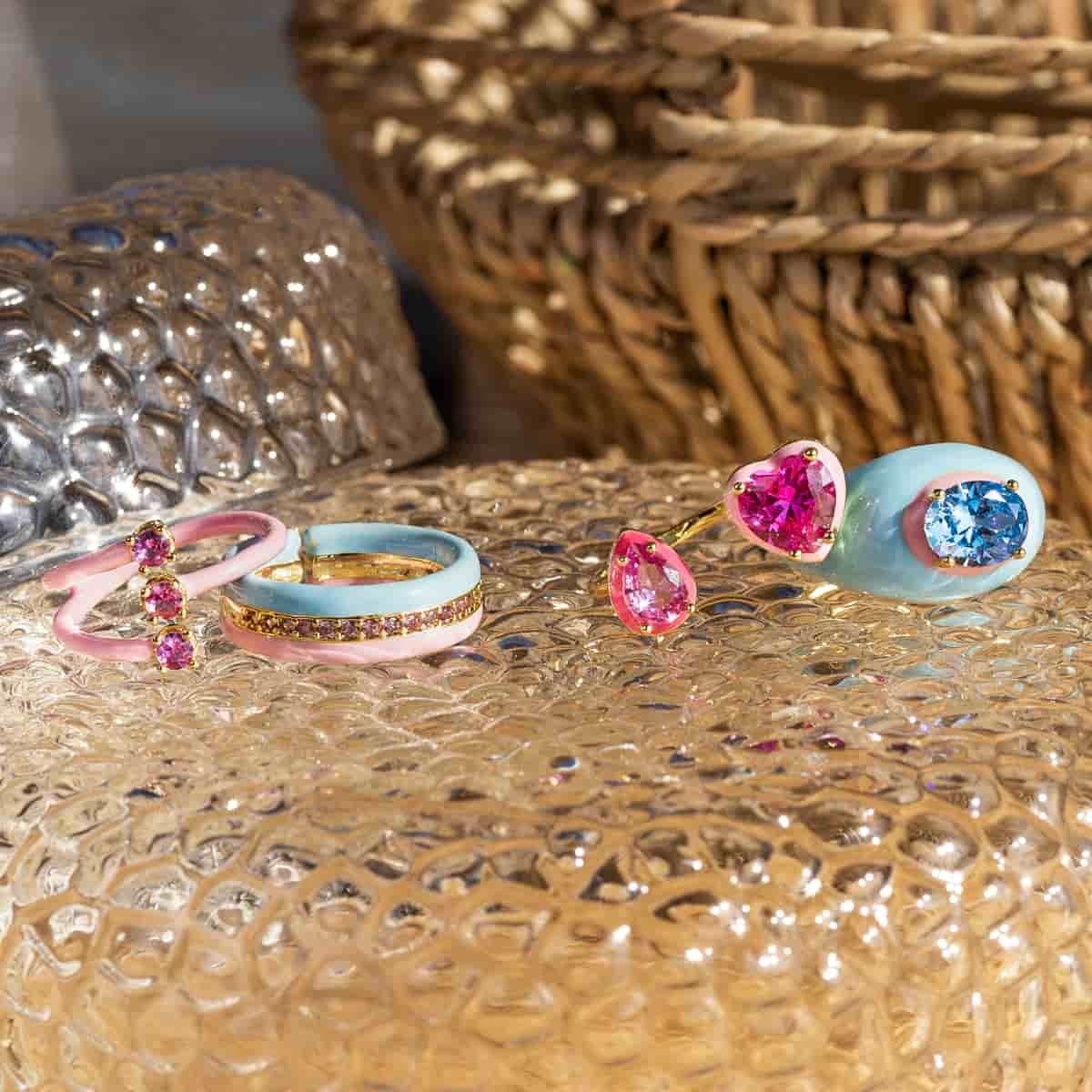 Anillo esmalte y circonita AAN864
