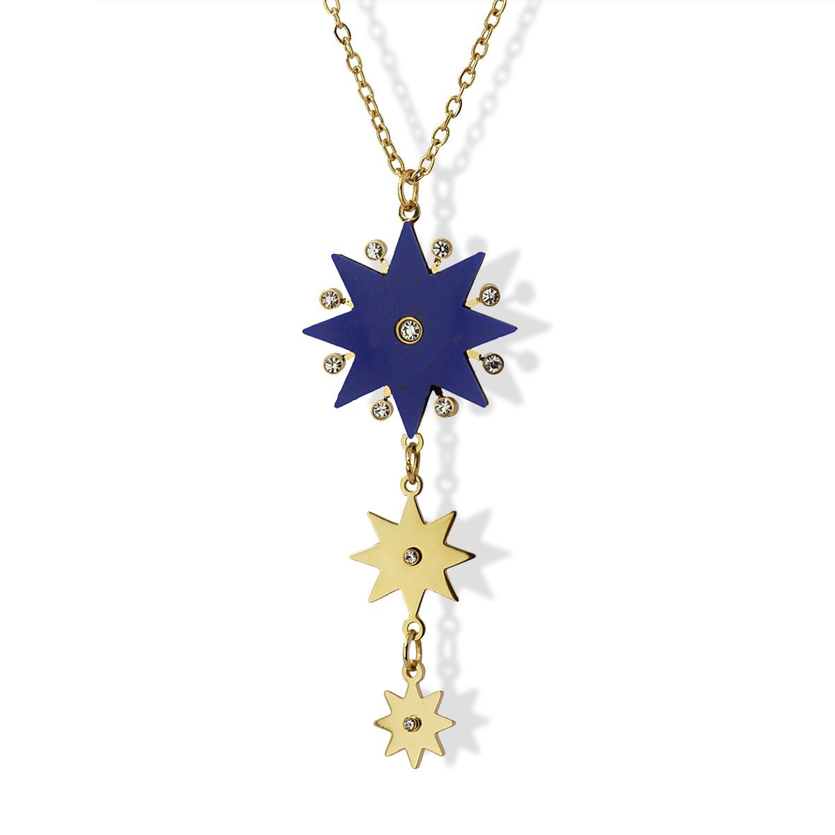Collar estrella piedra acero