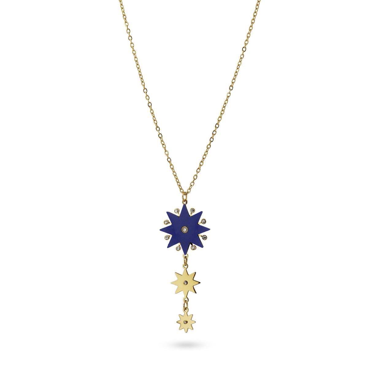 Collar estrella piedra azul