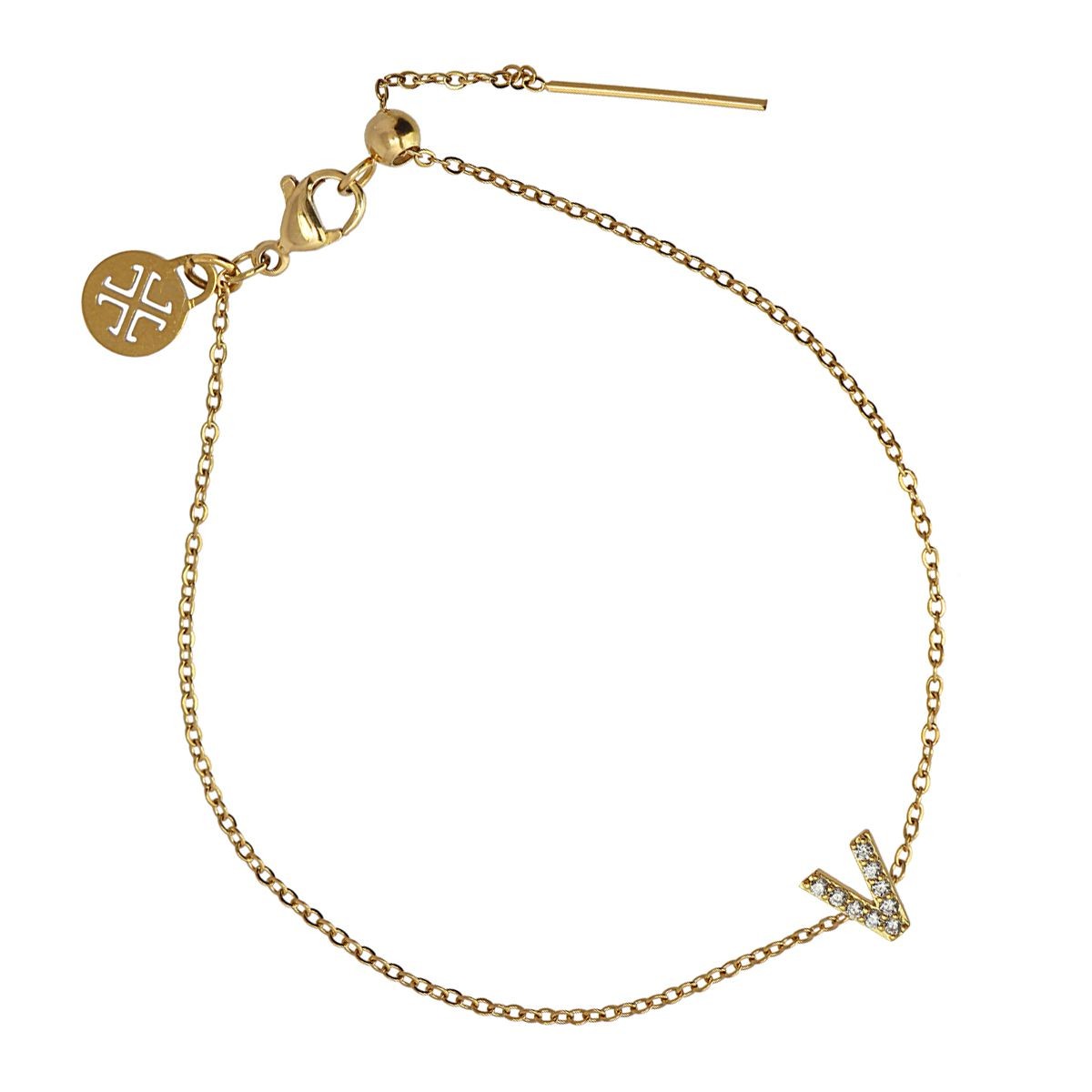 Pulsera Letra Dorado V Anartxy