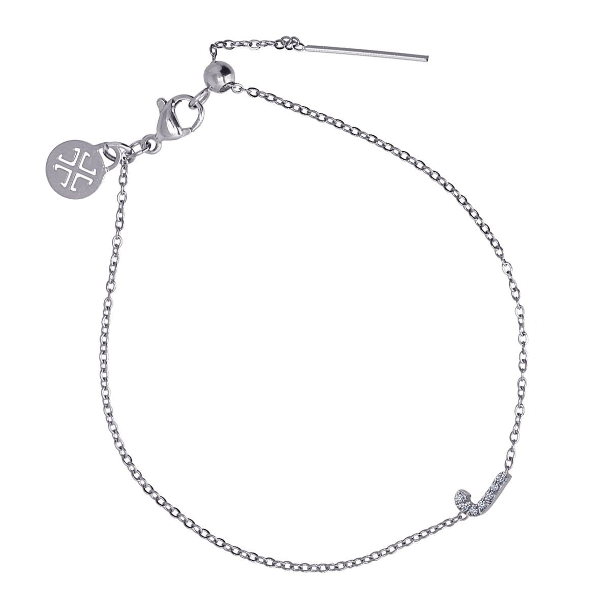 Pulsera Letra Plateado J Anartxy