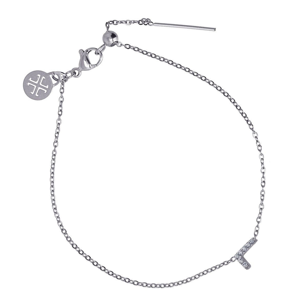 Pulsera Letra Plateado L Anartxy