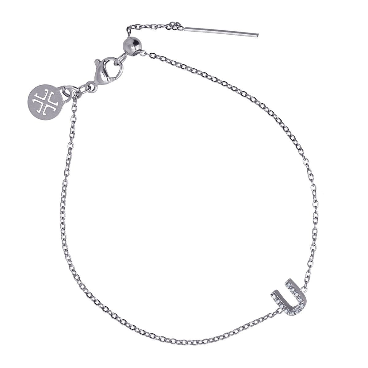 Pulsera Letra Plateado U Anartxy