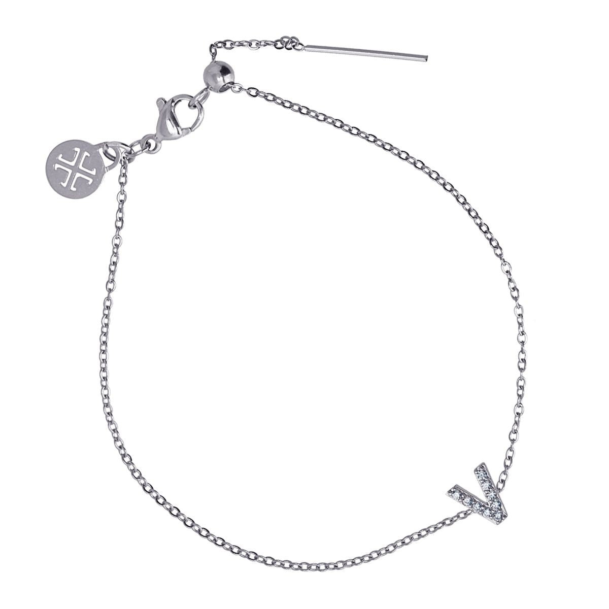 Pulsera Letra Plateado V Anartxy