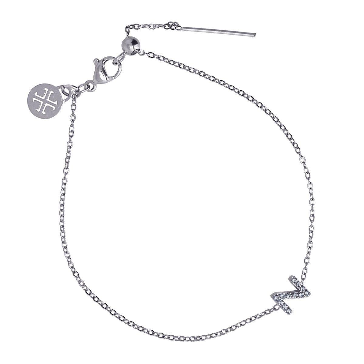 Pulsera Letra Plateado Z Anartxy