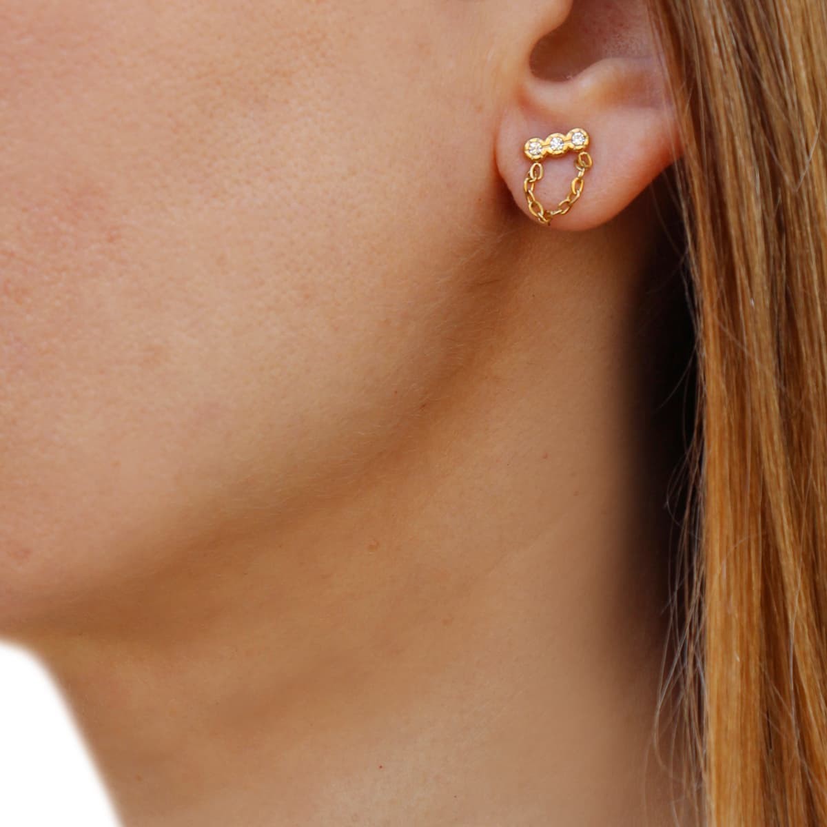 Pendientes cadena CPE316 mujer
