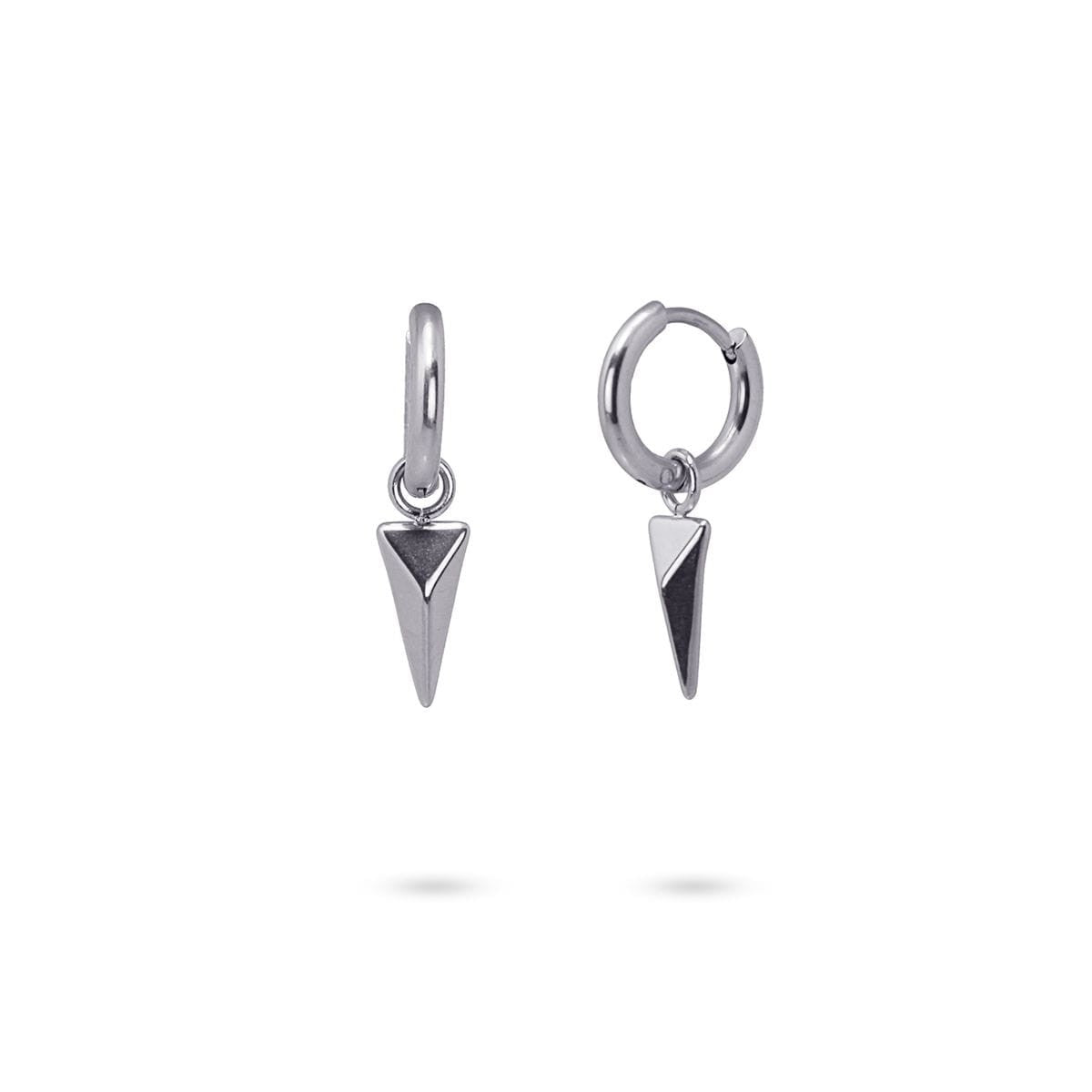 Pendientes Pirámide Plateado Anartxy