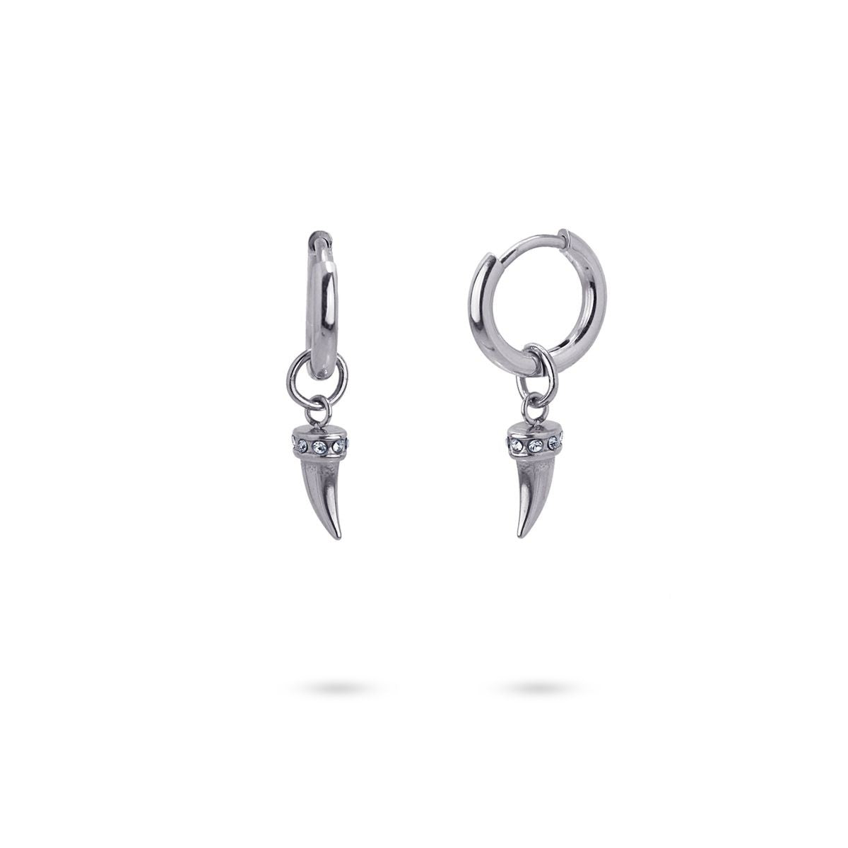 Pendientes Cuerno Plateado Anartxy