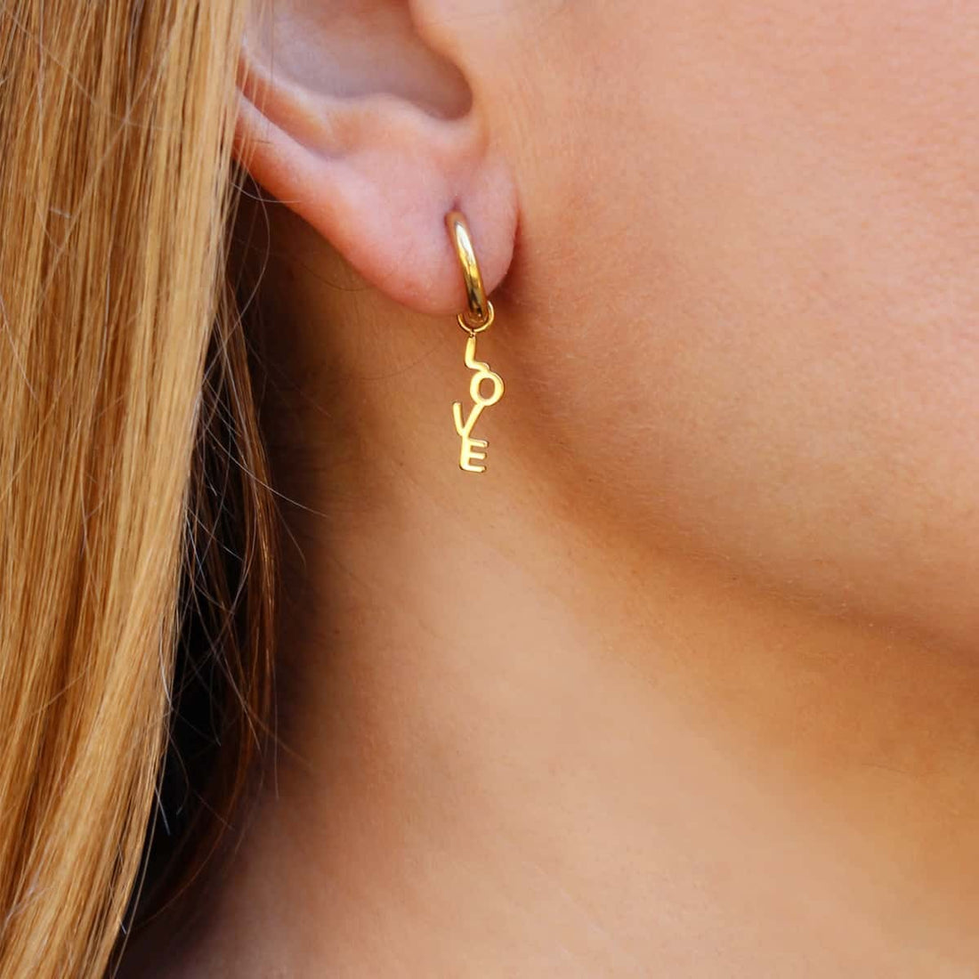 Pendientes Love Dorado Anartxy