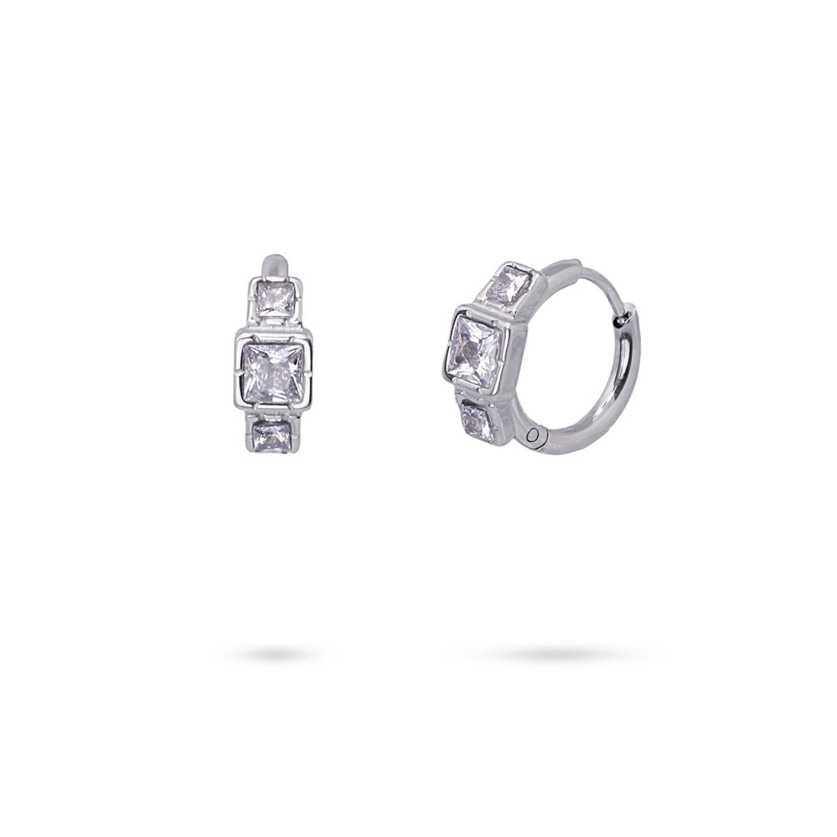 Pendientes circonitas CPE330 acero