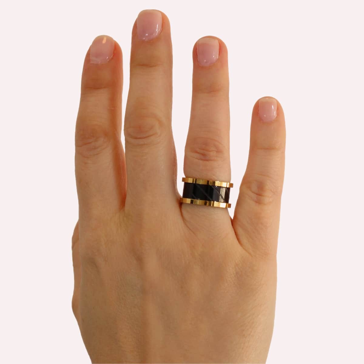 Anillo bicolor AAN908 mujer