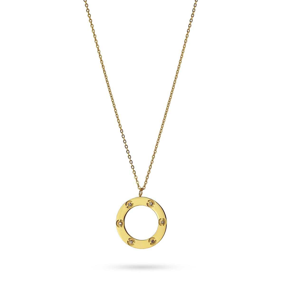 Collar circonitas BCO541 dorado