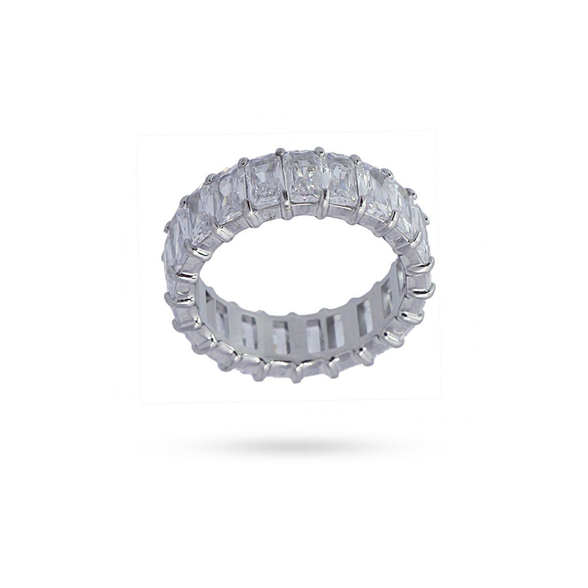 anillo acero quirurgico circonitas anartxy plateado blanco