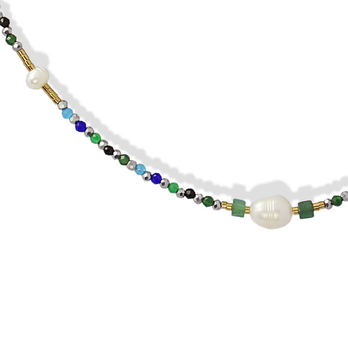 Collar piedra y perlas BCO606 1