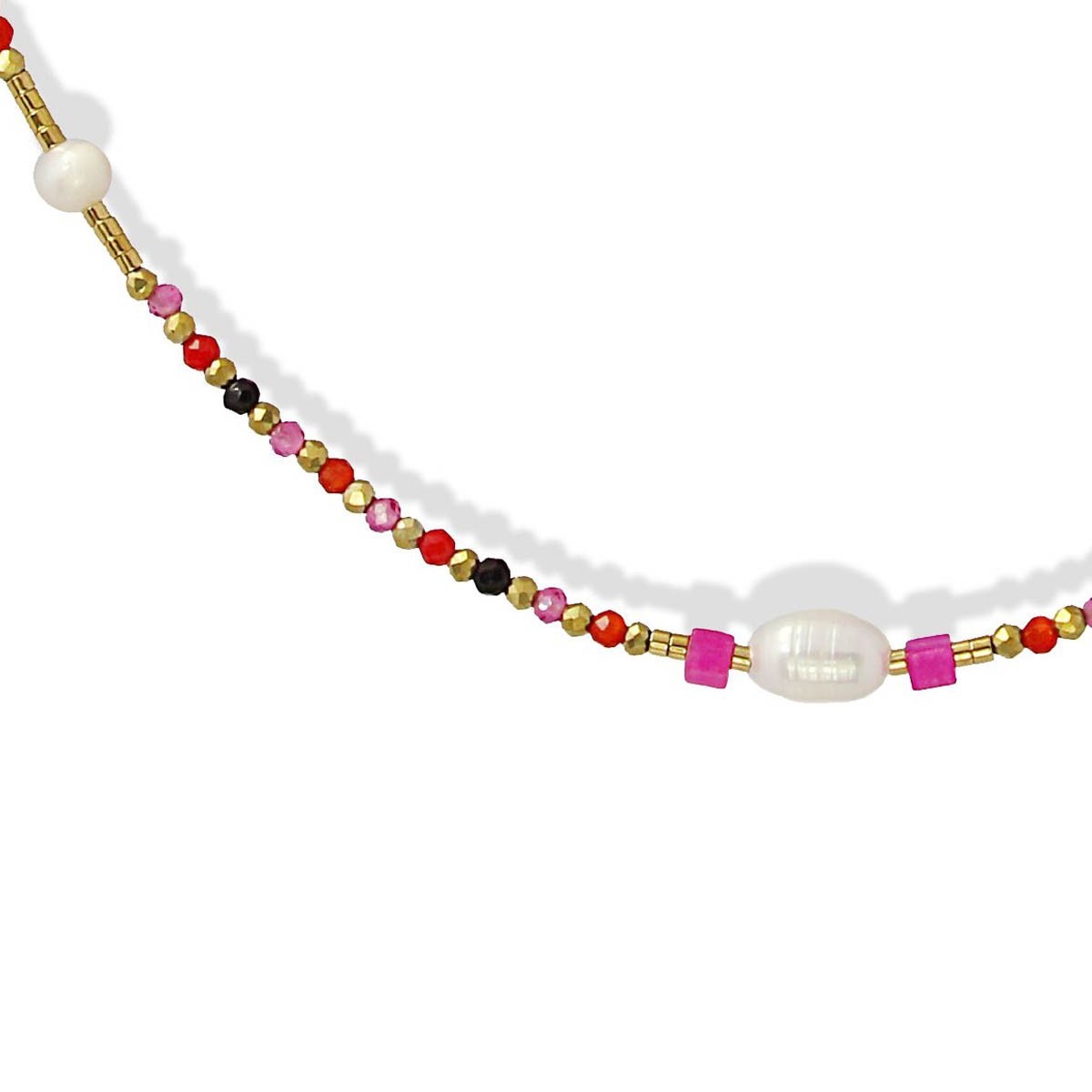 Collar piedra y perlas BCO606 2