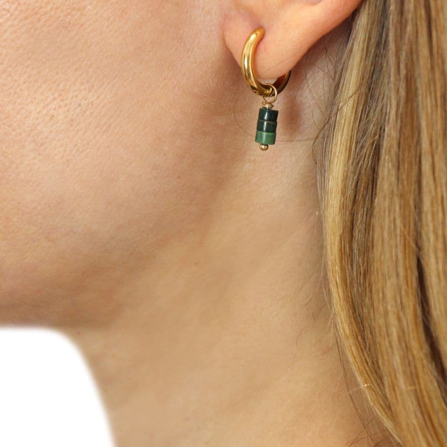 Aros piedra natural CPE392 mujer