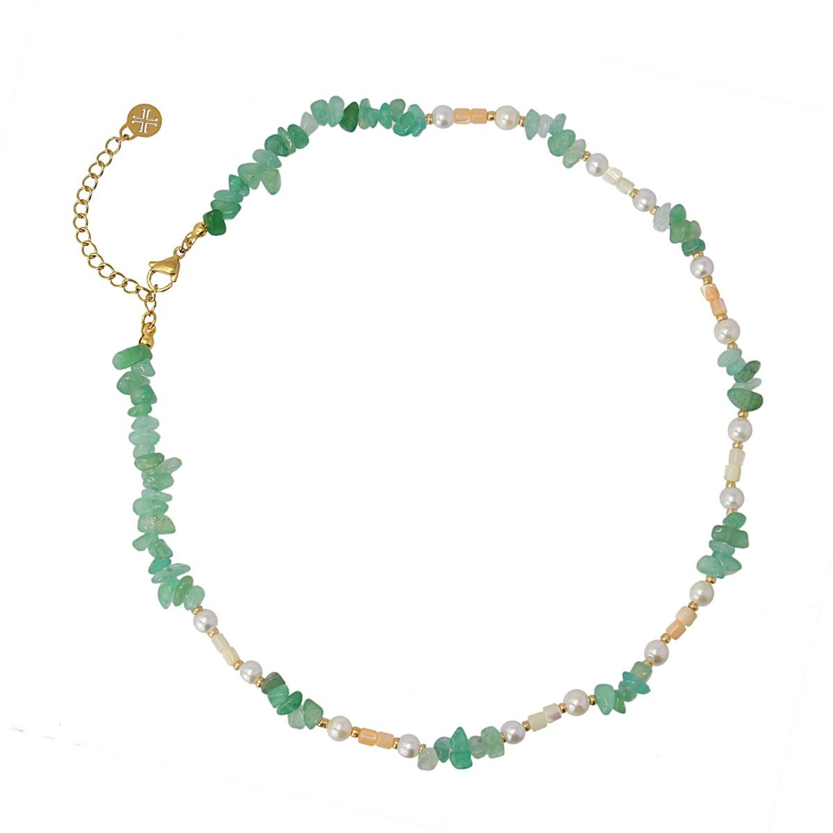 Collar jade y perlas BCO584 1