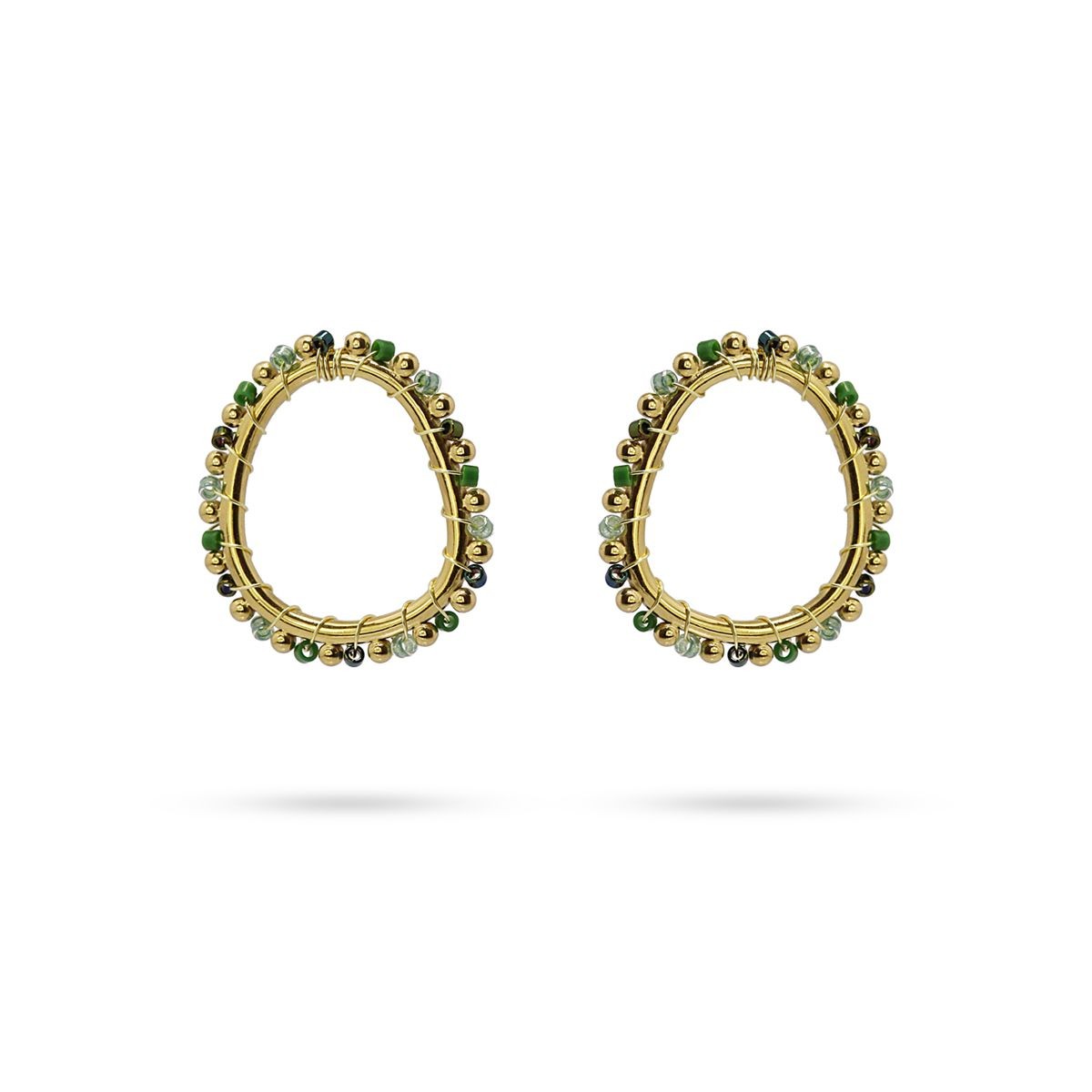Pendientes Támesis Verde Anartxy