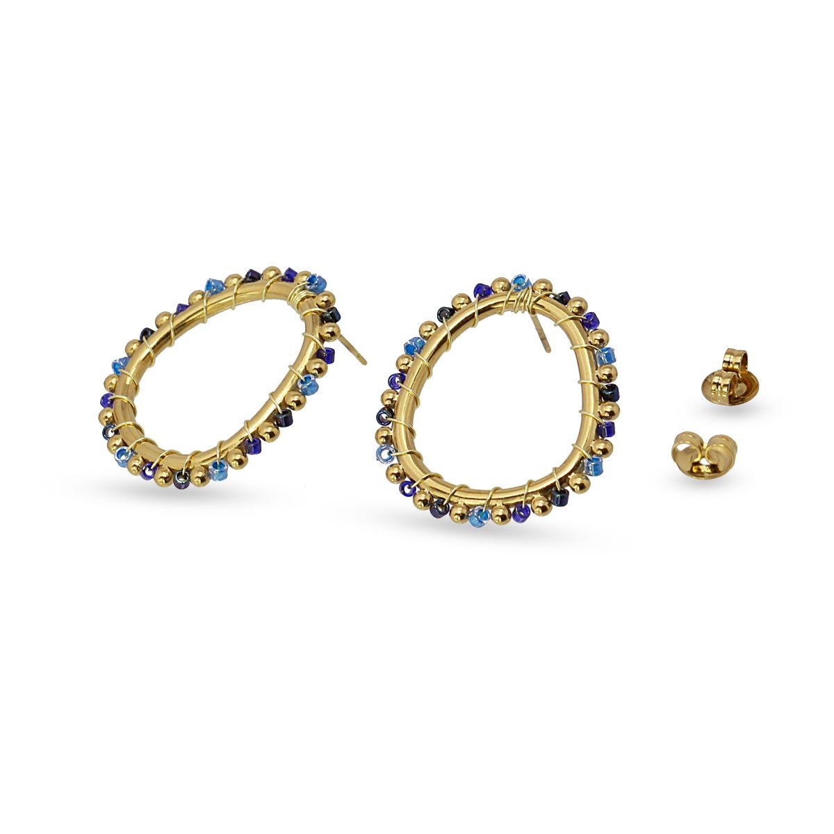 Pendientes Támesis Azul Anartxy