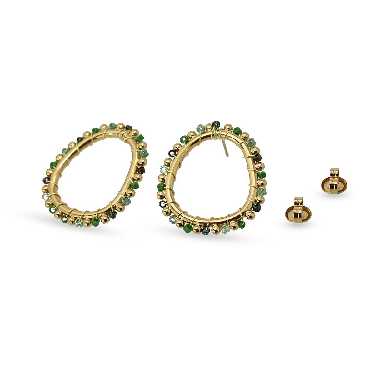 Pendientes Támesis Verde Anartxy
