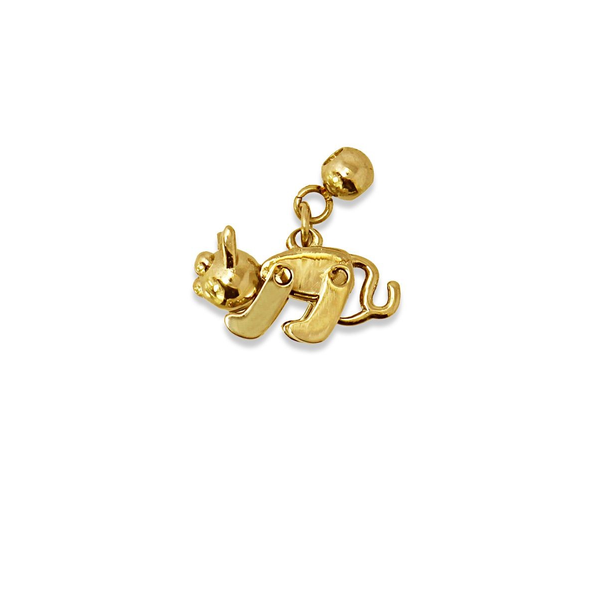 Colgante Mascota Dorado Gato Anartxy