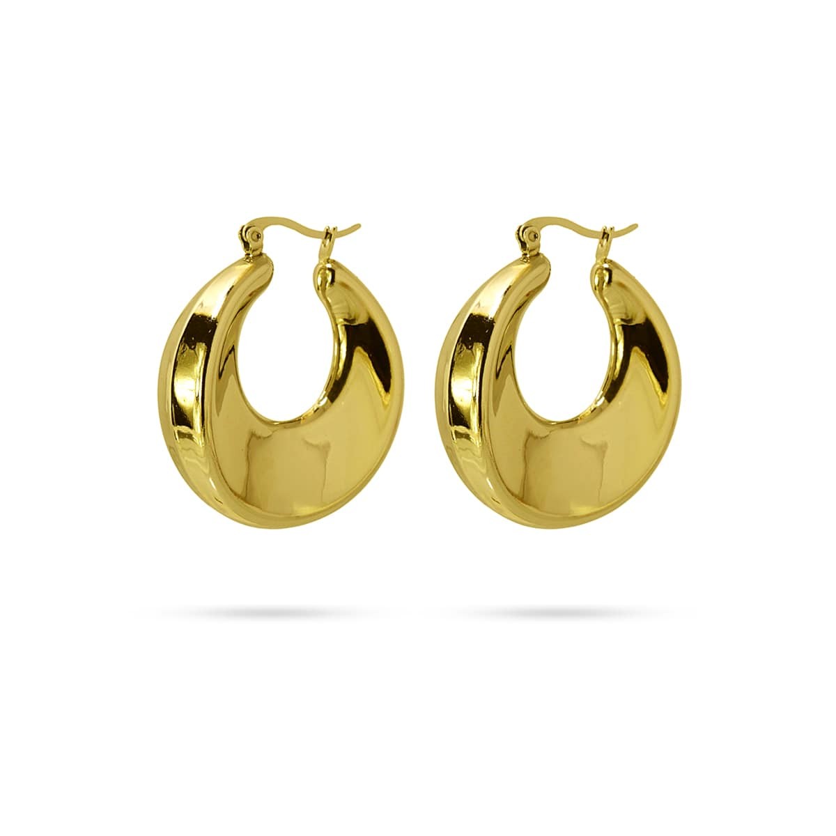 pendientes aros acero cierre catalán volumen ligeros anartxy oro