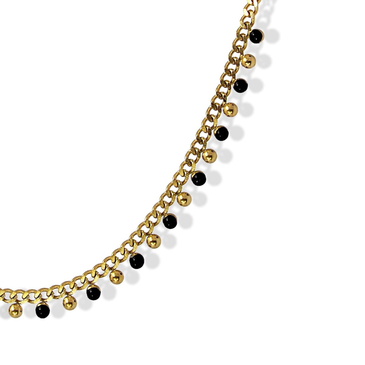 Collar bolitas esmaltadas BCO596 negro 2