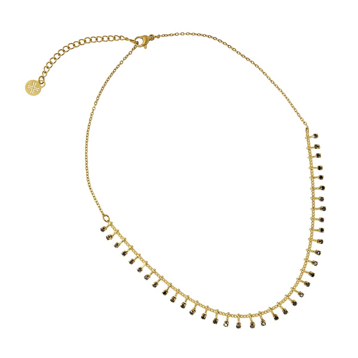 Collar circonitas BCO629 negro anartxy