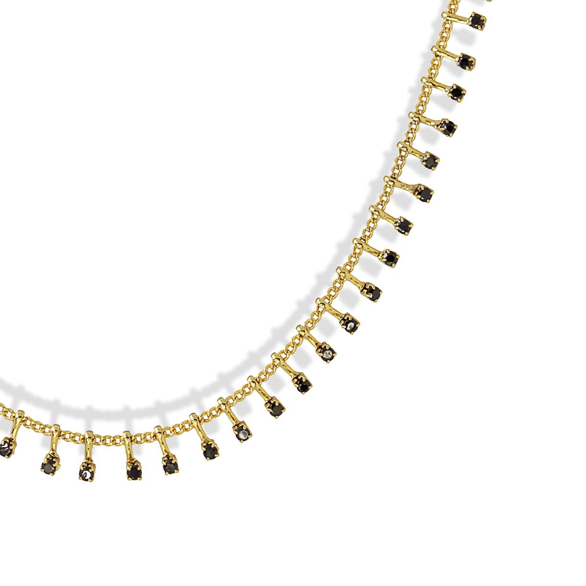 Collar circonitas BCO629 negro acero