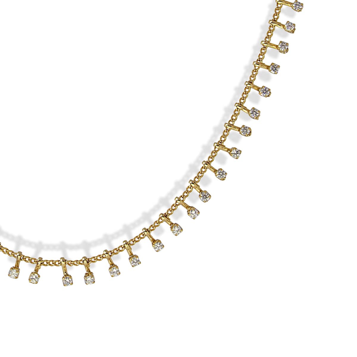 Collar circonitas BCO629 blanco acero