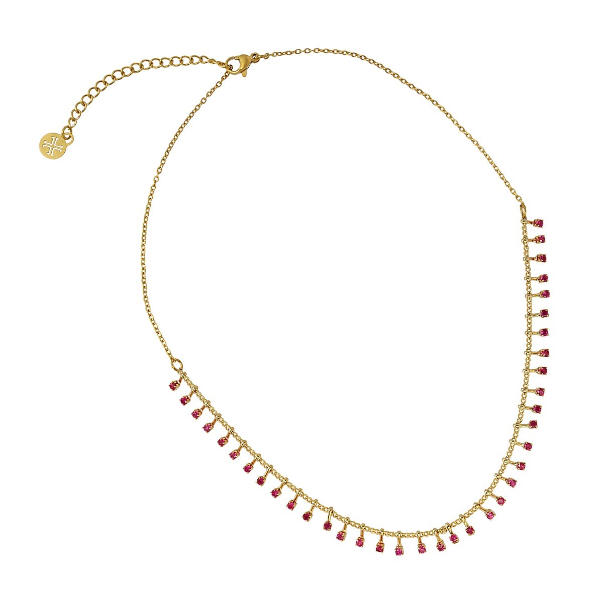 Collar circonitas BCO629 rosa anartxy