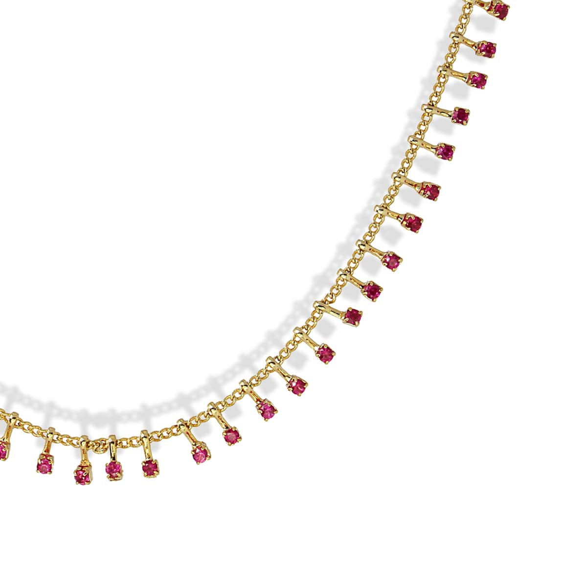 Collar circonitas BCO629 fucsia