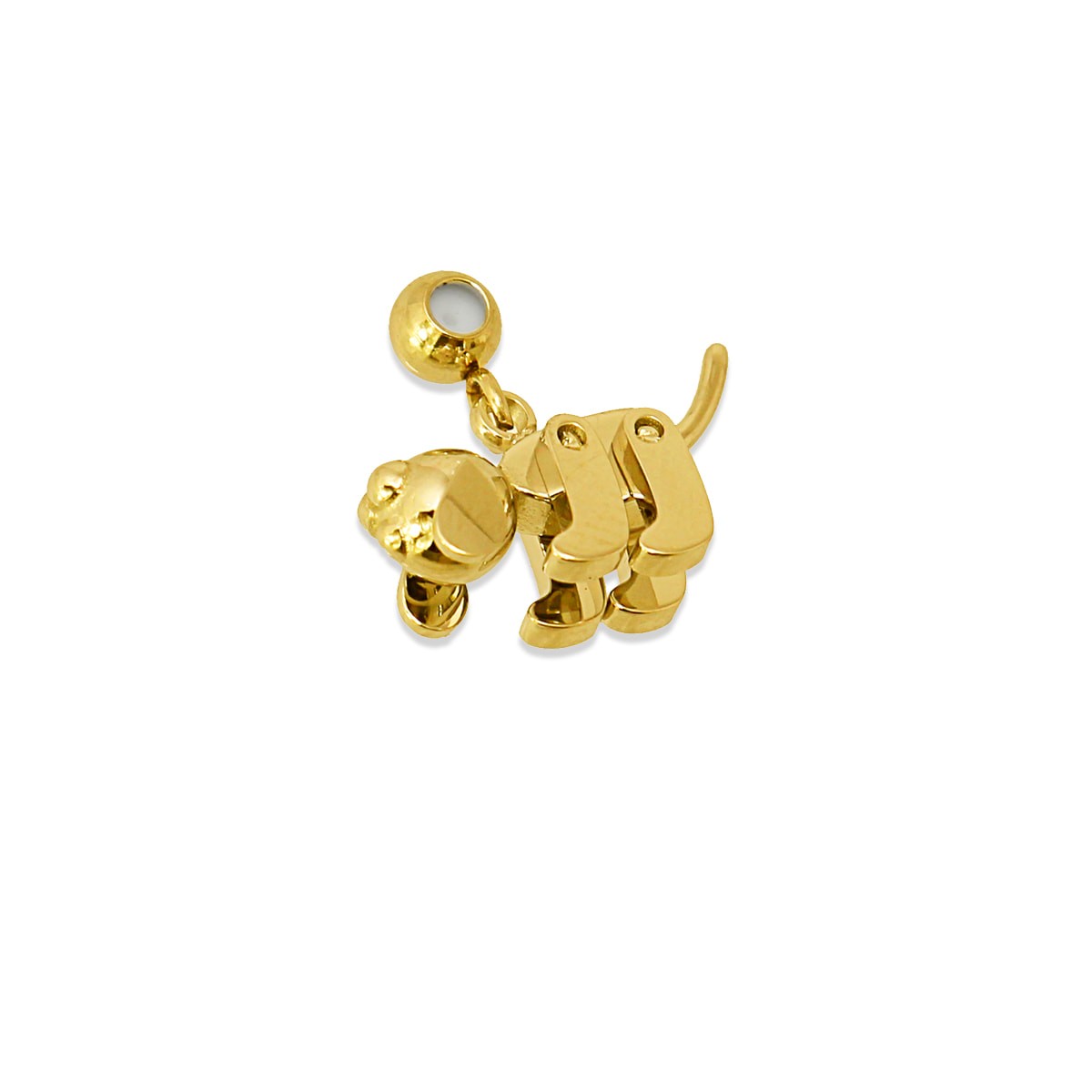 Colgante Mascota Dorado Perro Anartxy